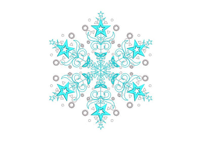 Snowflake Embroidery Design, Winter Embroidery Design, 4 sizes, Instant Download Embroidery/Applique DESIGNS Nino Nadaraia 