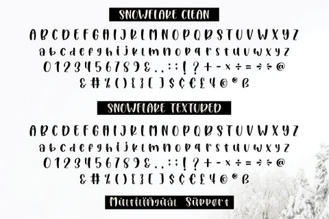 SNOWFLAKE Font Mozarella 