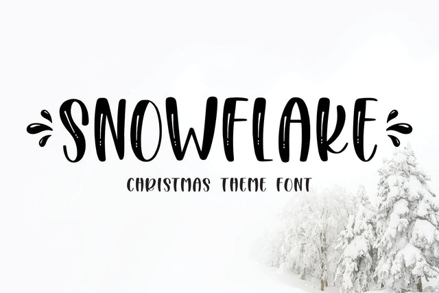 SNOWFLAKE Font Mozarella 