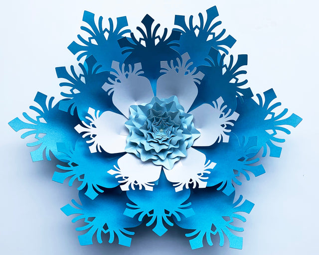 Snowflake Giant Paper Flower SVG CanadaCraftsStudio 