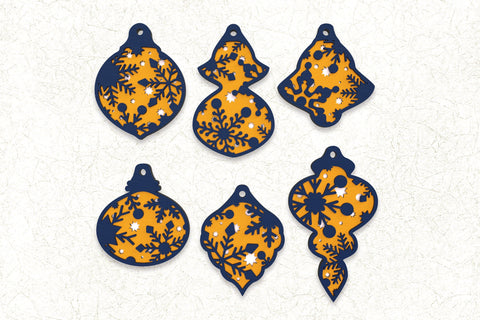 Snowflake Layered Christmas Ornaments SVG cut files SVG Angel on Empire 