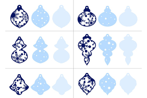 Snowflake Layered Christmas Ornaments SVG cut files SVG Angel on Empire 