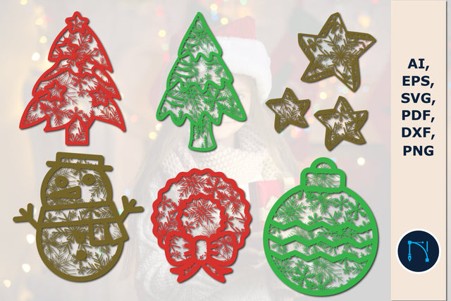 Snowflake Mandala Christmas SVG bundle SVG MD JOYNAL ABDIN 