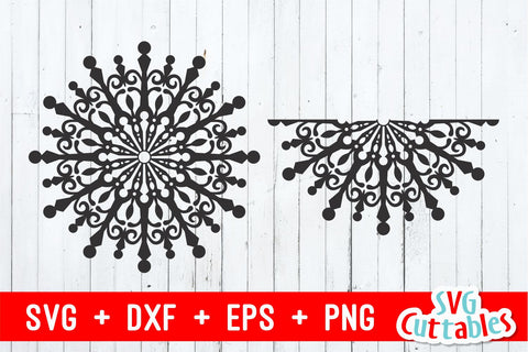 Snowflake Mandala | Cut File SVG Svg Cuttables 