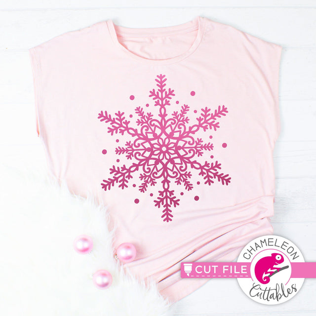 Snowflake Mandala - SVG PNG DXF EPS JPEG SVG Chameleon Cuttables 