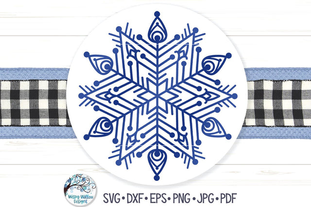 Snowflake Mandala SVG SVG Wispy Willow Designs 