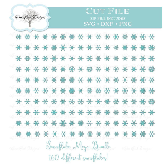 Snowflake Mega Bundle SVG One Oak Designs