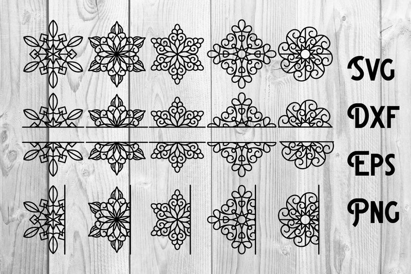 snowflake monogram, arabesque, christmas svg SVG dadan_pm 