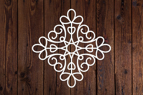 snowflake monogram, arabesque, christmas svg SVG dadan_pm 