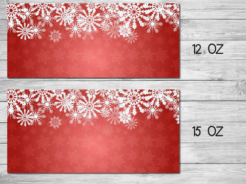 Snowflake Mug Wrap Sublimation, Christmas Sublimation. Sublimation Elinorka 