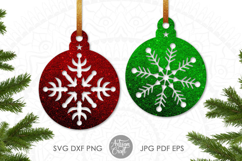 Snowflake ornament SVG cut file for Christmas SVG Artisan Craft SVG 