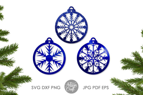 Snowflake ornament, SVG for laser cutting SVG Artisan Craft SVG 