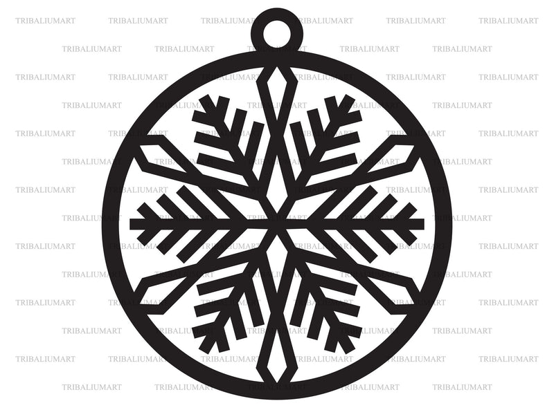 Snowflake ornament SVG TribaliumArtSF 
