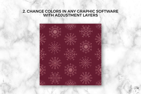 Snowflake pattern seamless snowflakes winter digital paper Digital Pattern KatineArt 