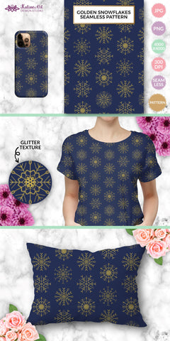 Snowflake pattern seamless snowflakes winter digital paper Digital Pattern KatineArt 