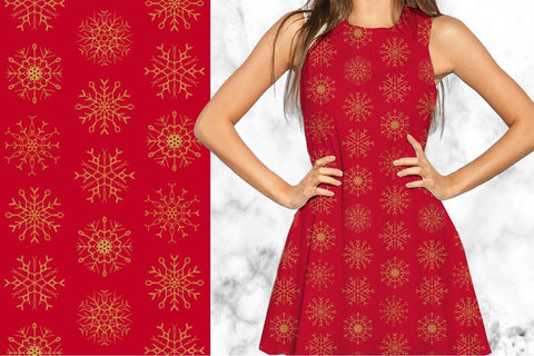 Snowflake pattern seamless snowflakes winter digital paper SVG KatineArt 