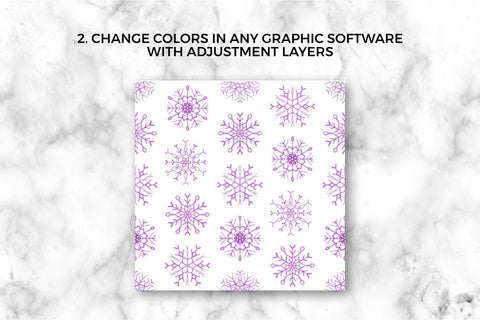 Snowflake pattern seamless snowflakes winter digital paper SVG KatineArt 