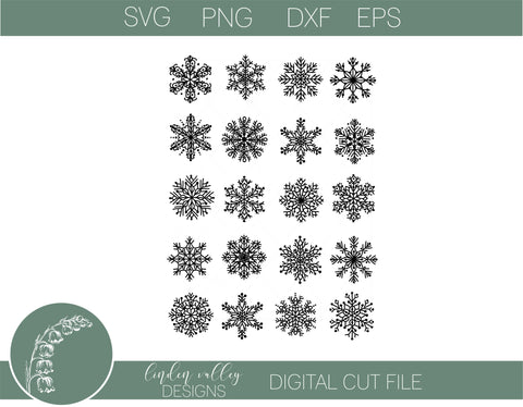 Snowflake Set Background SVG SVG Linden Valley Designs 