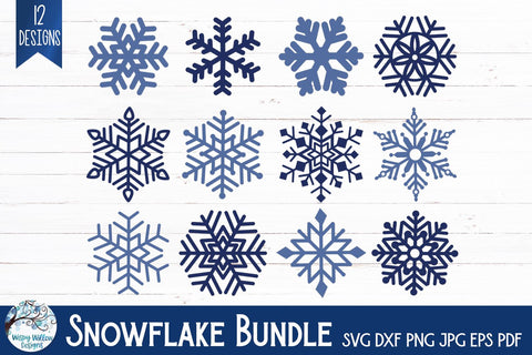 Snowflake SVG Bundle SVG Wispy Willow Designs 