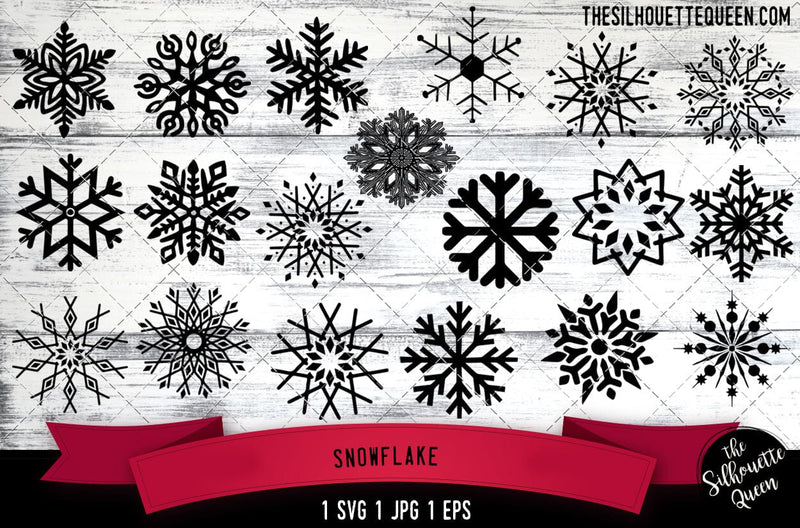 Snowflake SVG File, SVG Bundle File-Cut File-Vector Clip Art for ...