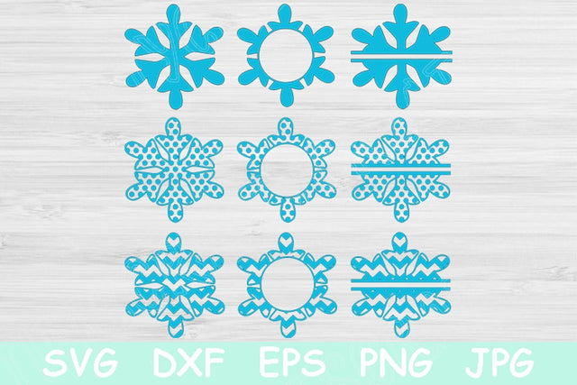 Snowflake Svg File, Svg Christmas. Split Chevron and Polka Dots Cutting Files for Cricut and Silhouette. Template Design for Cup Bag Decal. SVG TiffsCraftyCreations 