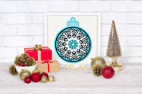 Snowflake SVG Ornament, 3D SVG Layered Christmas Ornament. 3D Paper Elinorka 