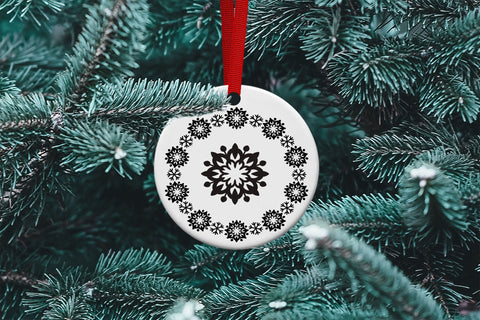 Snowflake SVG Ornament, Snowflake Mandala SVG, Christmas SVG Decoration. SVG Elinorka 