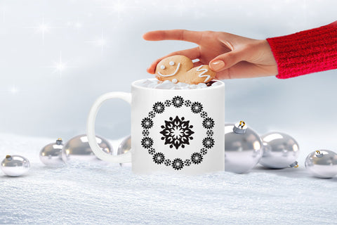 Snowflake SVG Ornament, Snowflake Mandala SVG, Christmas SVG Decoration. SVG Elinorka 