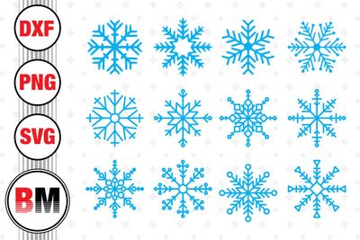 Snowflake SVG, PNG, DXF Files SVG BMDesign 