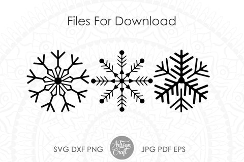 Snowflake SVG, snowflake clipart SVG Artisan Craft SVG 