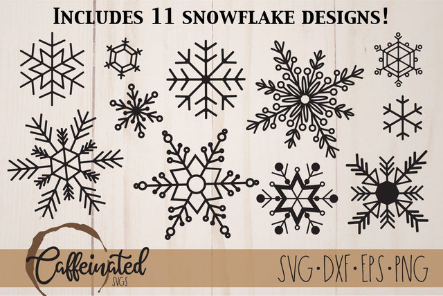 Snowflake SVG, Snowflakes svg SVG Caffeinated SVGs 
