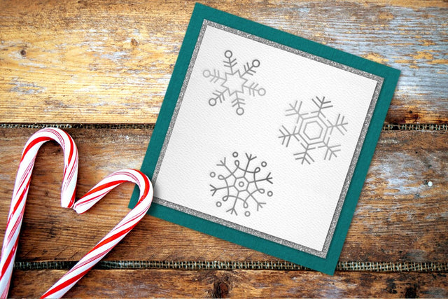 Snowflake Trio SKETCH Single Line Drawing SVG SVG Designed by Geeks 