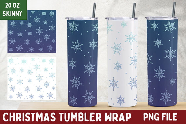Snowflake tumbler wrap, Christmas sublimation, 20oz skinny tumbler png Sublimation AnastasiyaArtDesign 