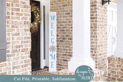 Snowflake Welcome Sign SVG Designs by Jolein 