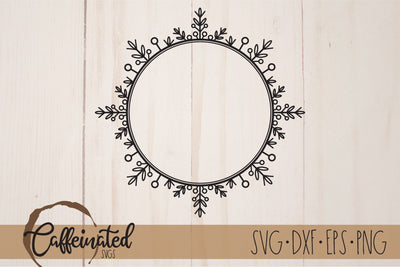 Snowflake Wreath SVG SVG Caffeinated SVGs 