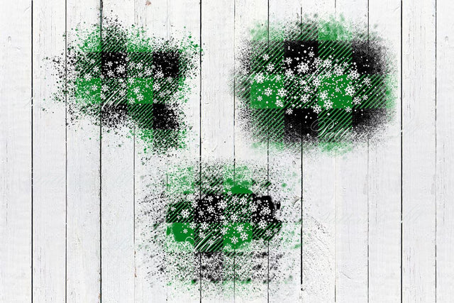 Snowflake,PNG Green Black Buffalo Plaid Sublimation Patches,Check splashes,Winter Sublimation Patches PNG, design elements for t-shirts Sublimation ArtStudio 