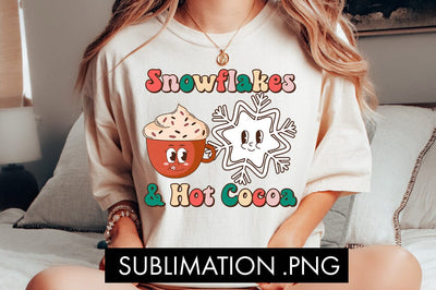 Snowflakes And Hot Cocoa Sublimation PNG Sublimation Freeling Design House 
