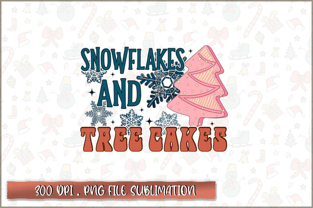 Snowflakes and tree cakes Sublimation SVG Shetara Begum 
