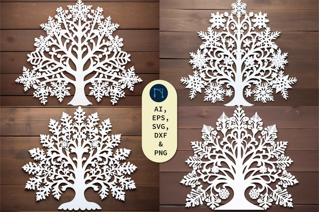 Snowflakes Christmas Tree SVG Bundle SVG MD JOYNAL ABDIN 