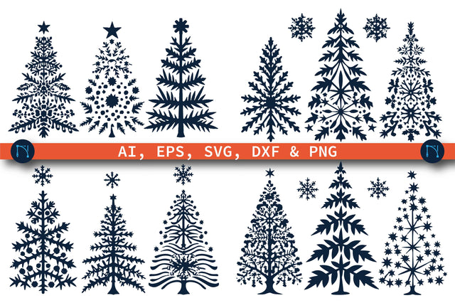 Snowflakes Christmas Tree SVG Bundle SVG MD JOYNAL ABDIN 