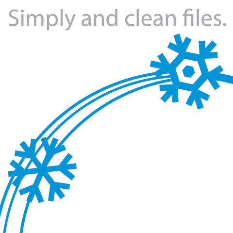 Snowflakes circle frame SVG TribaliumArtSF 