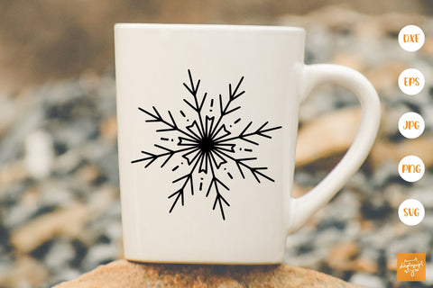 Snowflakes Clipart Christmas Ornament Bundle Snow SVG SVG dapiyupi store 