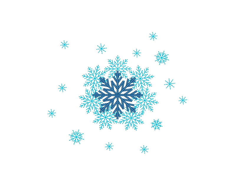 Snowflakes Embroidery Design, Winter Embroidery Design, 4 sizes, Instant Download Embroidery/Applique DESIGNS Nino Nadaraia 