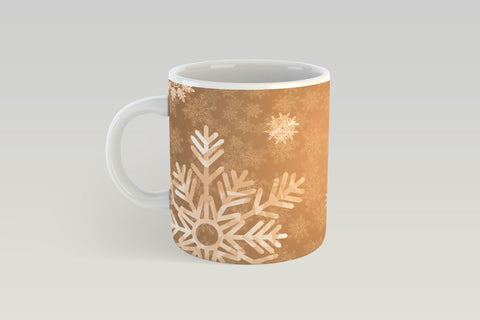 Snowflakes Mug Wrap, Christmas Mug Sublimation, Christmas Gift. Sublimation Elinorka 