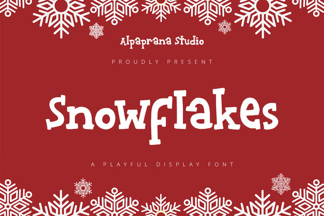 Snowflakes - Playful Display Font Font Alpaprana Studio 