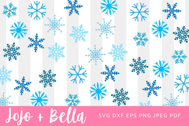 Snowflakes SVG Bundle, Snowflake SVG, Snowflake Cut file, Christmas Svg, Christmas decal Svg Files For Cricut, Sublimation, Silhouette SVG Jojo&Bella 