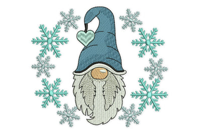 Snowflakes Wreath Gnome Embroidery Designs Embroidery/Applique DESIGNS NextEmbroidery 