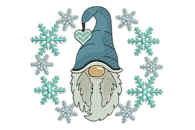 Snowflakes Wreath Gnome Embroidery Designs Embroidery/Applique DESIGNS NextEmbroidery 