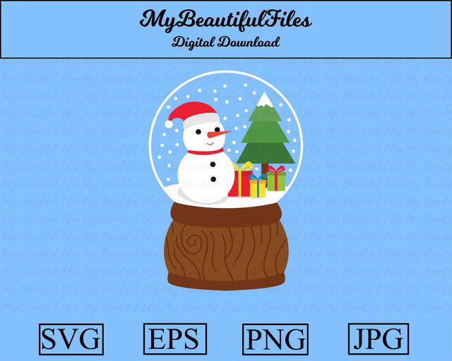 snowglobe - christmas SVG MyBeautifulFiles 