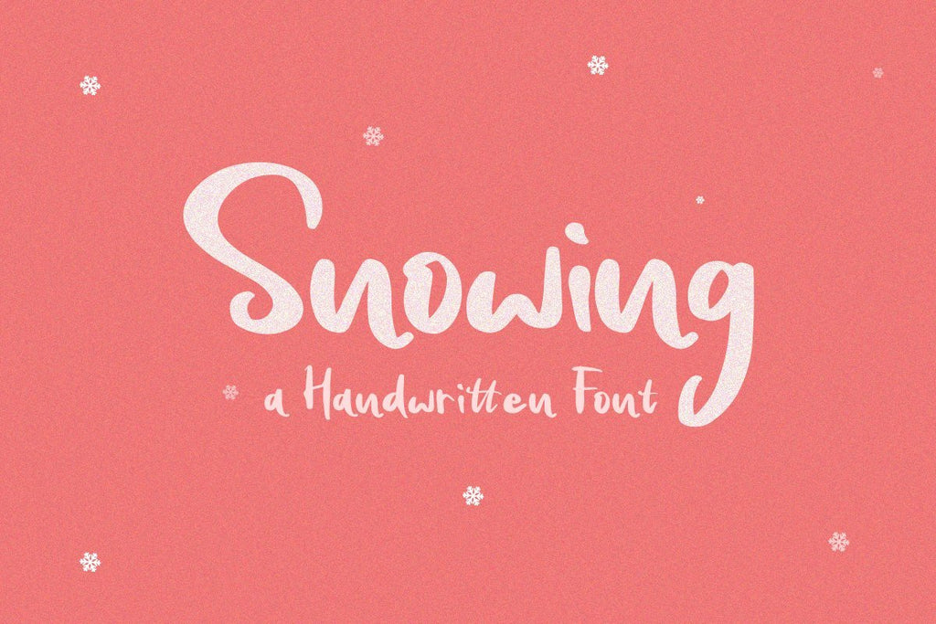 First Snow Script Font Snowing - Handwritten Font - So Fontsy